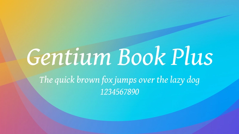 Gentium Book Plus 字体预览图
