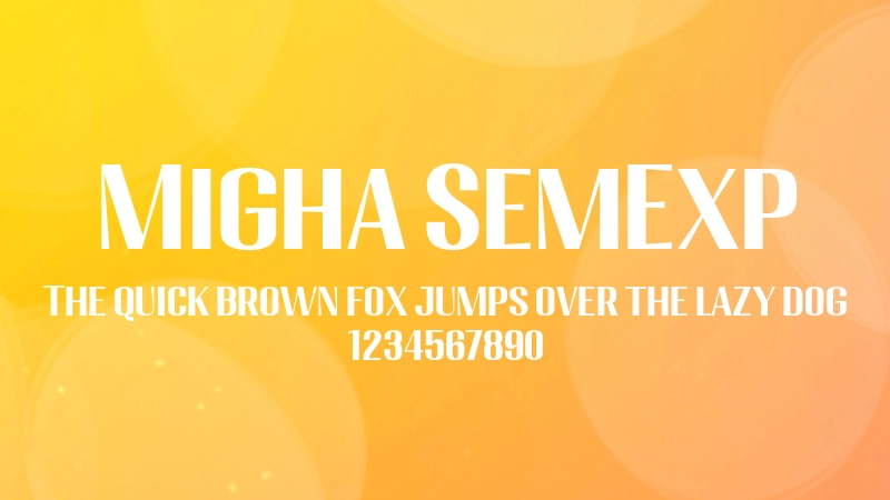 Migha SemExp 字体预览图