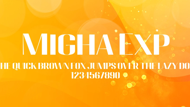 Migha Exp 字体预览图