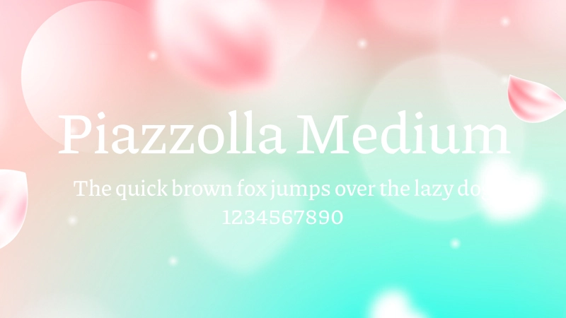 Piazzolla Medium 字体预览图
