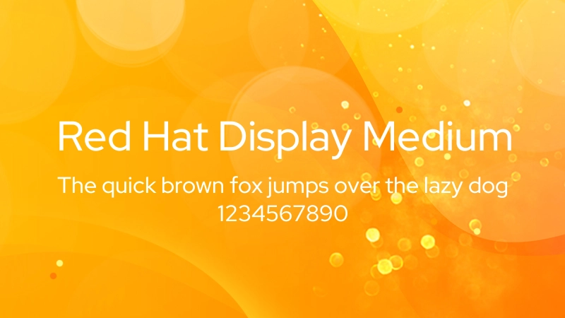 Red Hat Display Medium 字体预览图