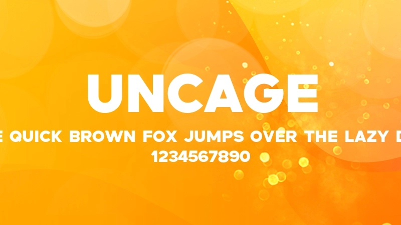 UNCAGE 字体预览图