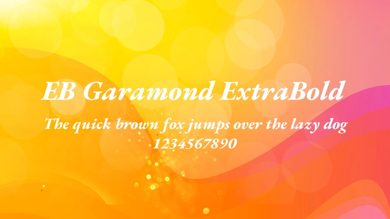 EB Garamond ExtraBold 字体预览图