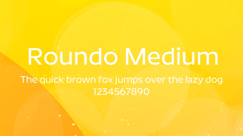 Roundo Medium 字体预览图