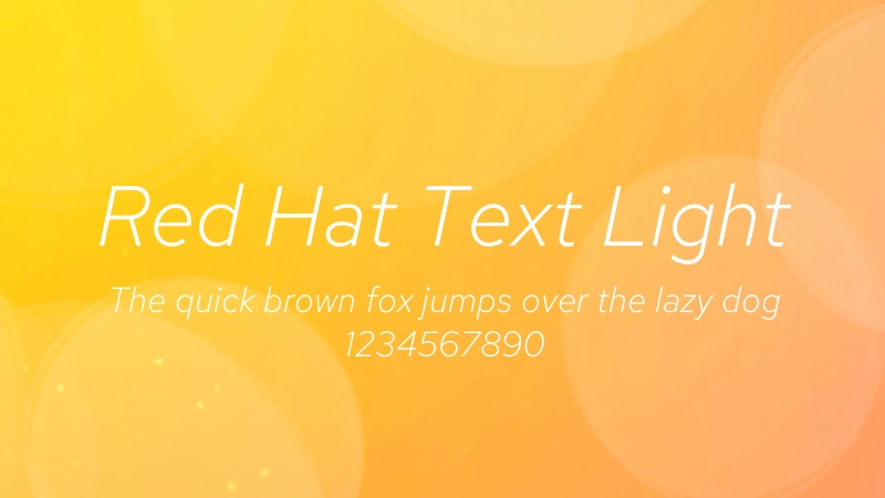 Red Hat Text Light 字体预览图