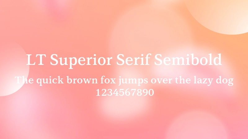 LT Superior Serif Semibold 字体预览图