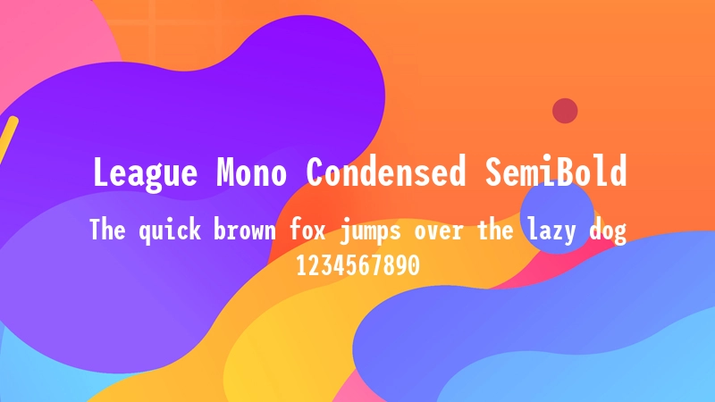 League Mono Condensed SemiBold 字体预览图