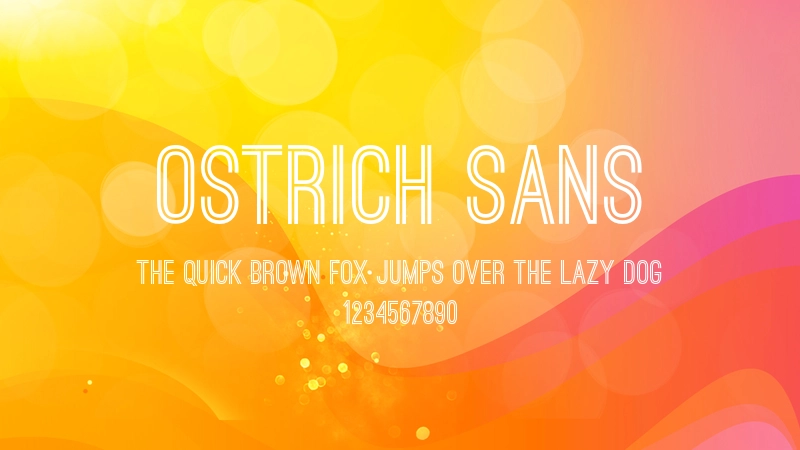 Ostrich Sans 字体预览图