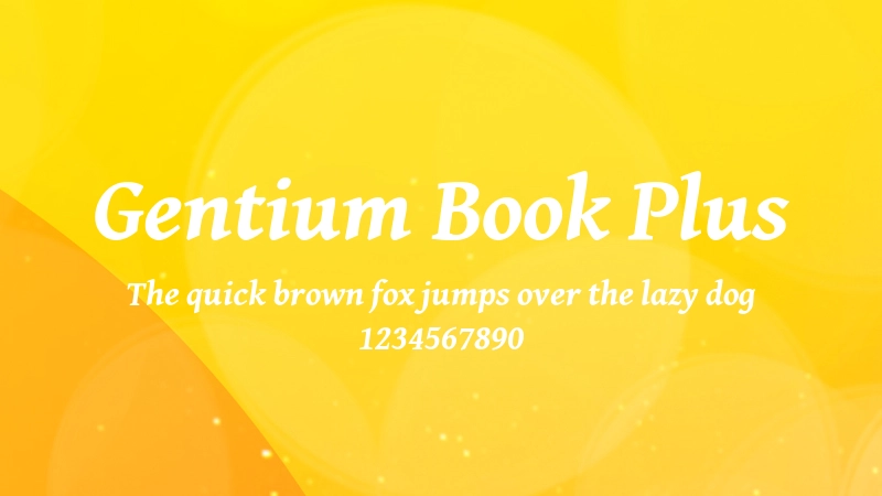 Gentium Book Plus 字体预览图