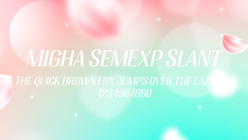 Migha SemExp Slant 字体预览图