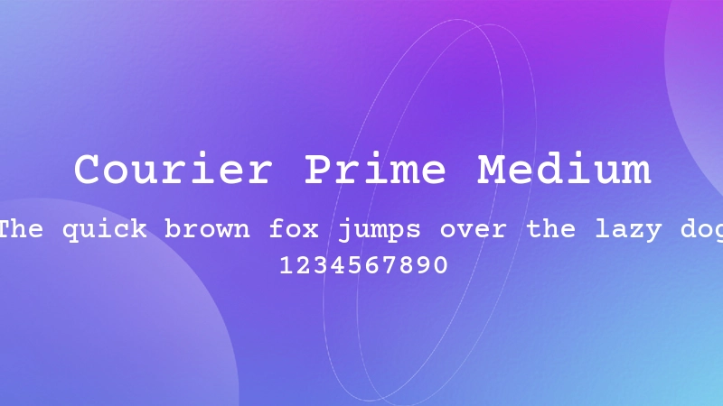 Courier Prime Medium 字体预览图
