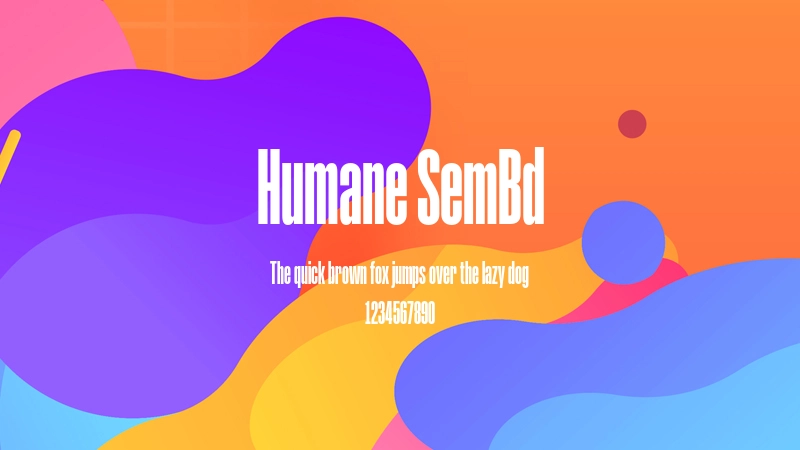 Humane SemBd 字体预览图