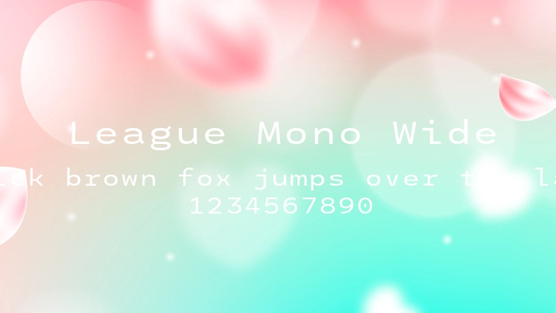 League Mono Wide 字体预览图