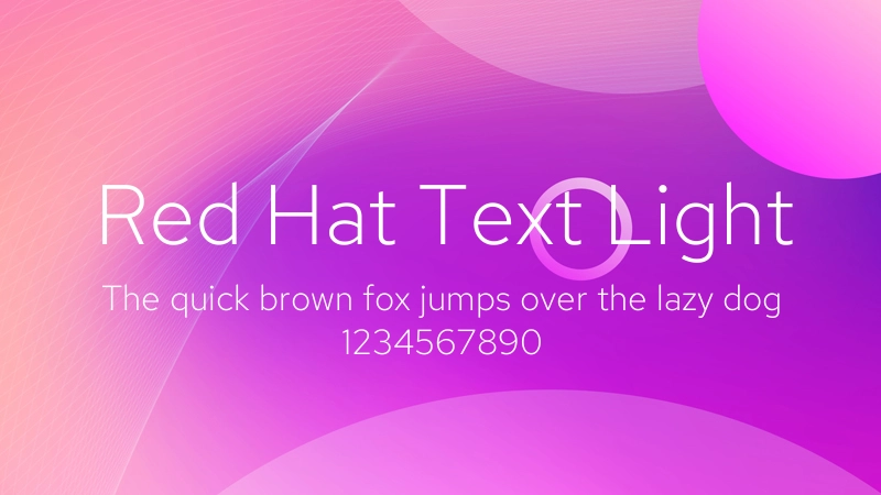 Red Hat Text Light 字体预览图