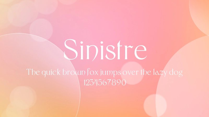 Sinistre 字体预览图