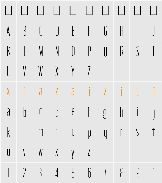 Moniqa ExtLt Cond Paragraph 字符映射表