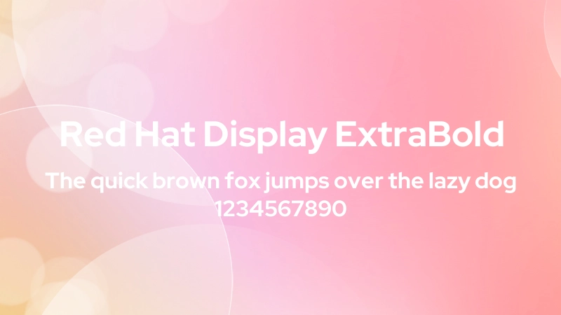 Red Hat Display ExtraBold 字体预览图