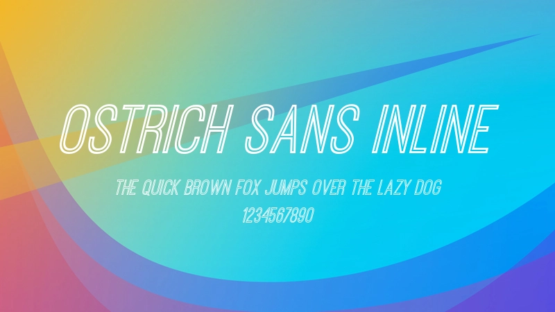 Ostrich Sans Inline 字体预览图