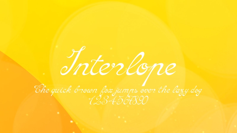 Interlope 字体预览图