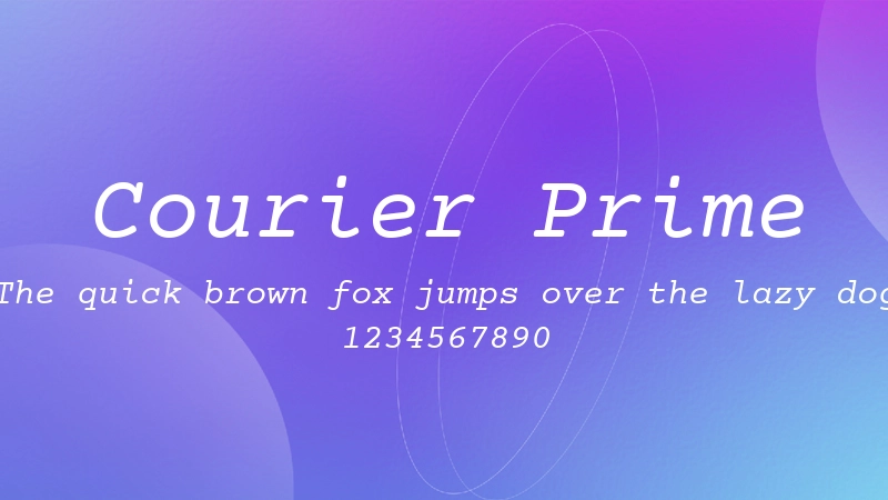 Courier Prime 字体预览图