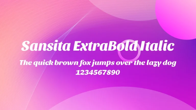 Sansita ExtraBold Italic