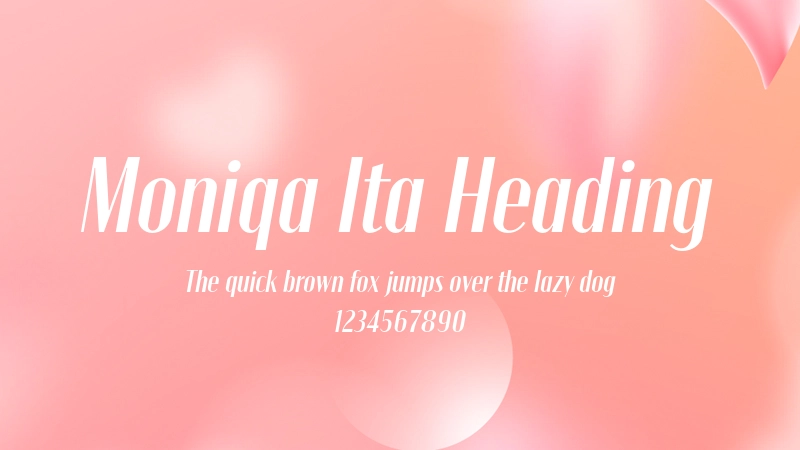 Moniqa Ita Heading 字体预览图