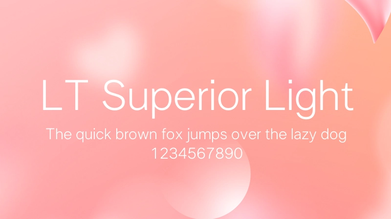 LT Superior Light 字体预览图