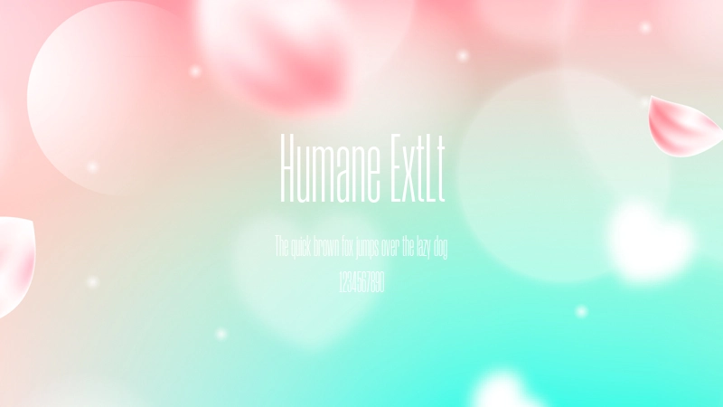 Humane ExtLt 字体预览图
