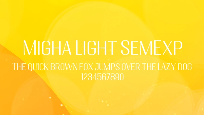 Migha Light SemExp 字体预览图