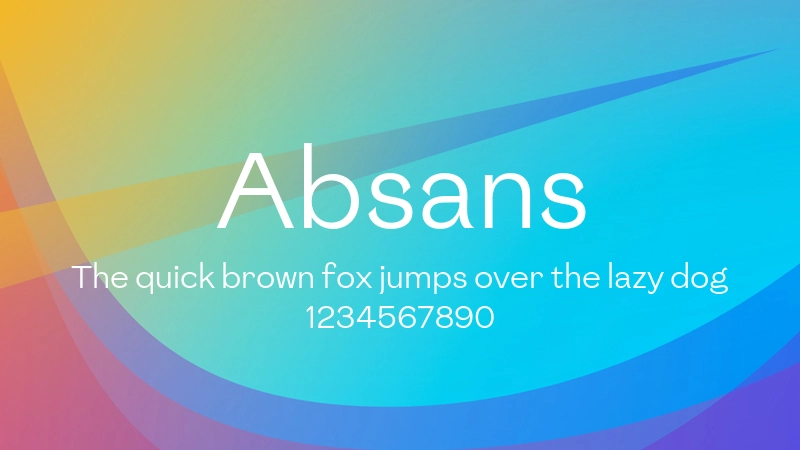Absans 字体预览图