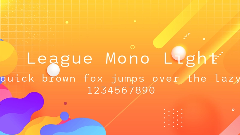 League Mono Light 字体预览图