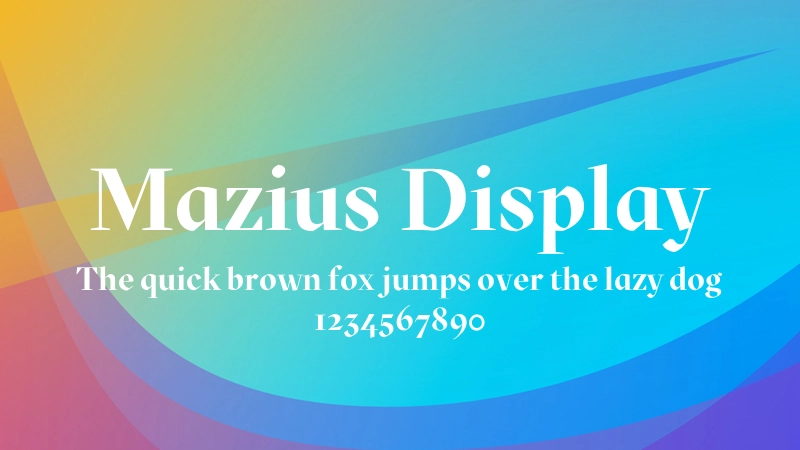 Mazius Display 字体预览图
