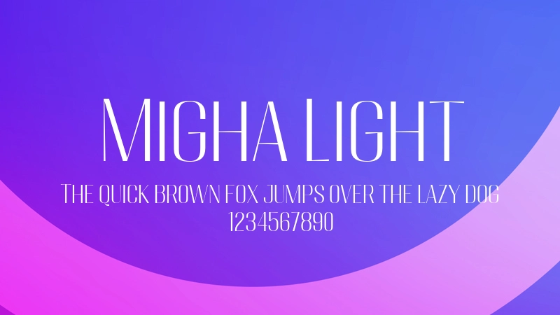 Migha Light 字体预览图