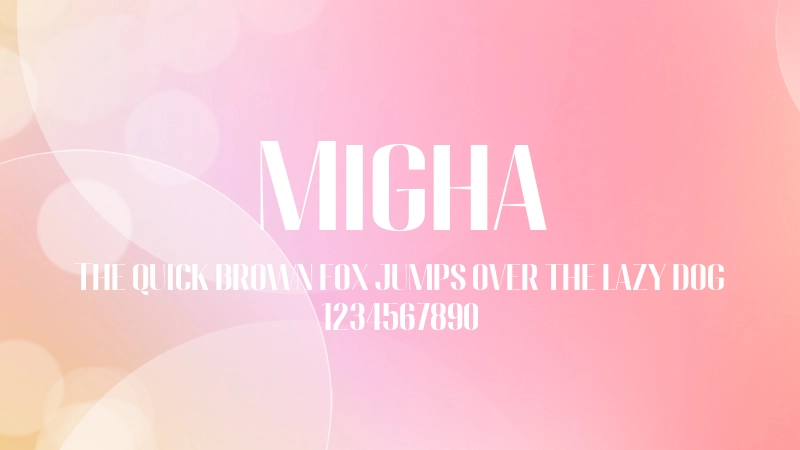 Migha 字体预览图