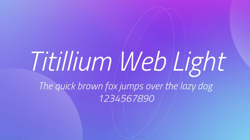 Titillium Web Light 字体预览图