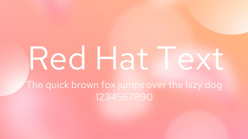 Red Hat Text 字体预览图