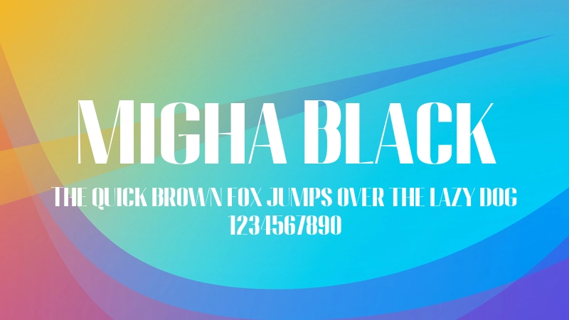 Migha Black 字体预览图