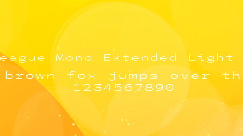 League Mono Extended Light 字体预览图
