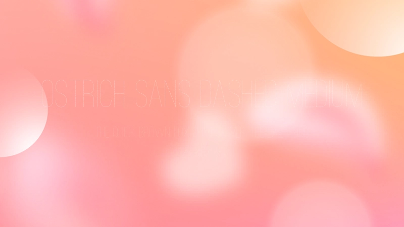 Ostrich Sans Dashed Medium 字体预览图