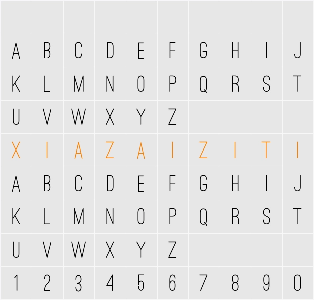 Ostrich Sans Rounded Medium 字符映射表