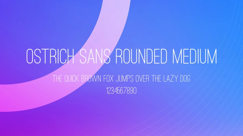 Ostrich Sans Rounded Medium 字体预览图