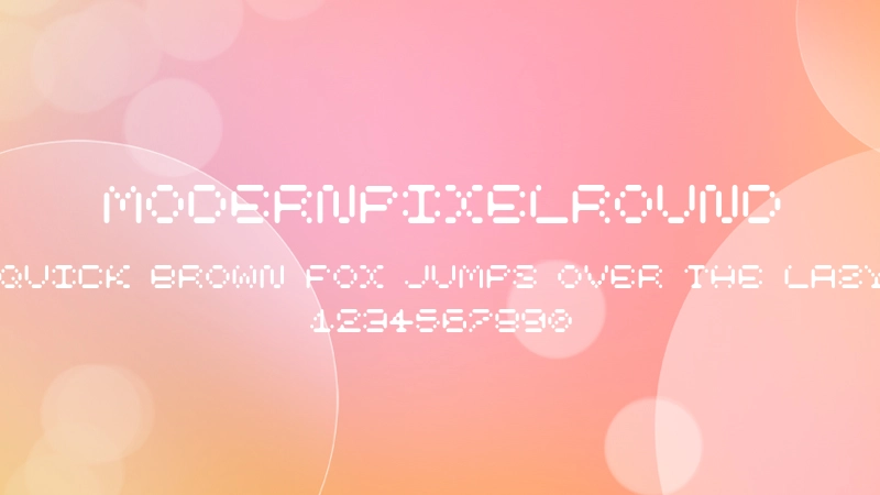 ModernPixelRound 字体预览图
