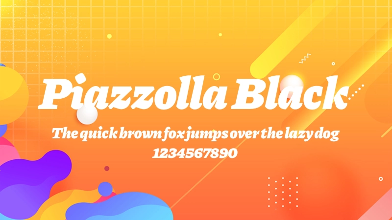 Piazzolla Black 字体预览图