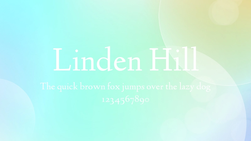 Linden Hill 字体预览图
