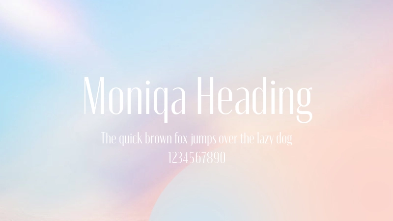 Moniqa Heading 字体预览图
