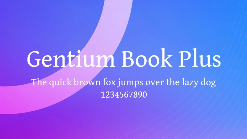 Gentium Book Plus 字体预览图