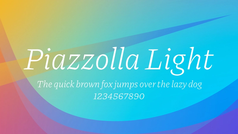 Piazzolla Light 字体预览图