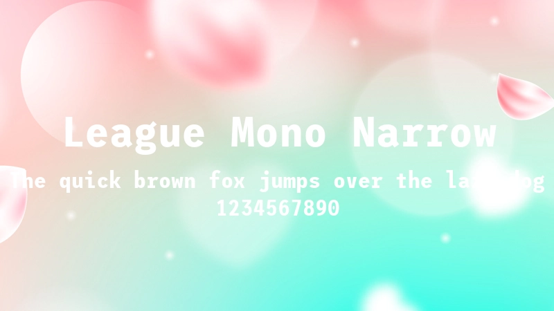 League Mono Narrow 字体预览图