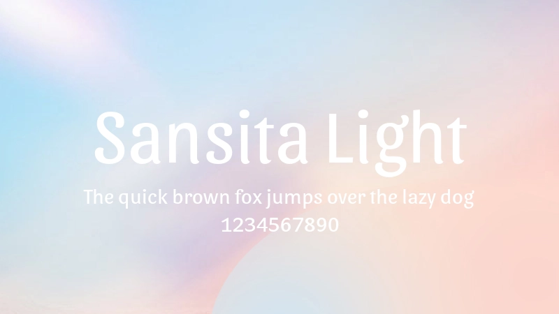 Sansita Light 字体预览图