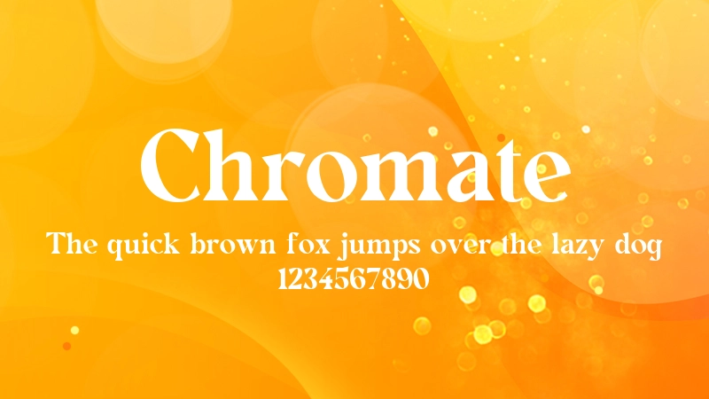 Chromate 字体预览图